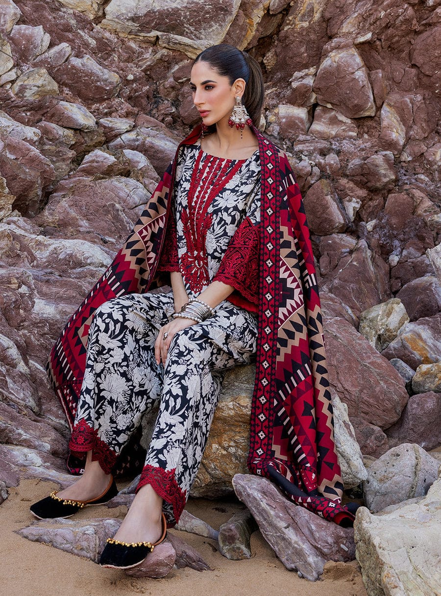 KARANDI 3PC PRINTED SHIRT WITH KARANDI PRINTED DUAPTTA-815