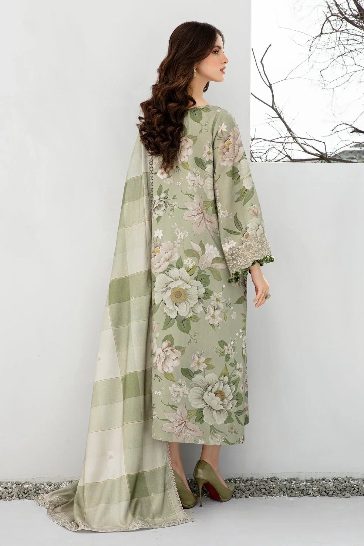 KARANDI 3PC PRINTED SHIRT WITH KARANDI PRINTED DUAPTTA AND TROUSER-801