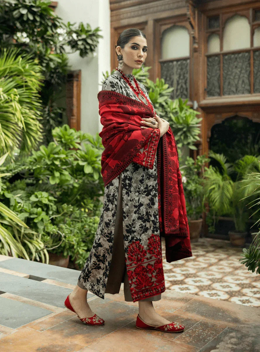 3PC KARANDI PRINTED SHIRT WITH KARANDI PRINTED DUAPTTA AND TROUSER -1710