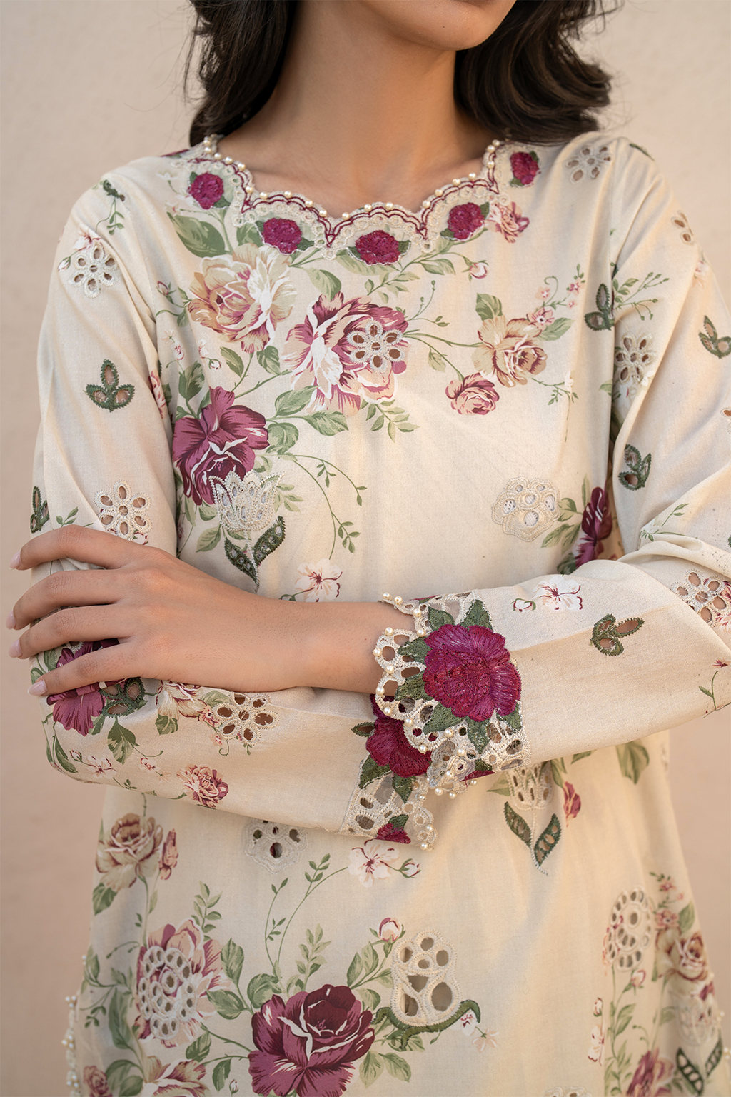 KHADDAR-3PC WITH KHADDAR PRINTED SHIRT & TROUSER-927