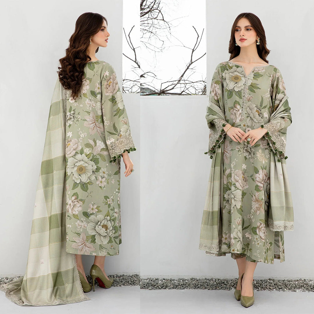 KARANDI 3PC PRINTED SHIRT WITH KARANDI PRINTED DUAPTTA AND TROUSER-801