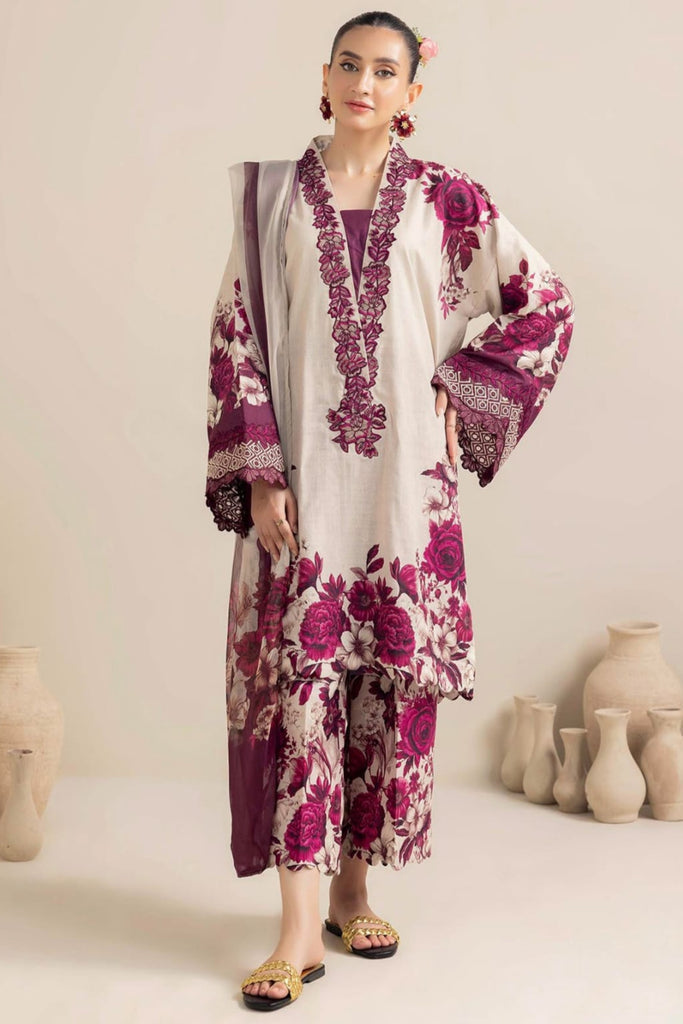 3PC KARANDI PRINTED SHIRT WITH KARANDI PRINTED DUAPTTA AND TROUSER -1706