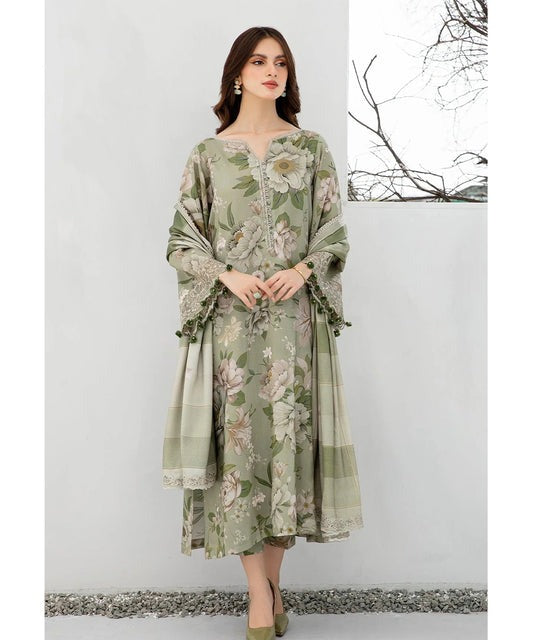 KARANDI 3PC PRINTED SHIRT WITH KARANDI PRINTED DUAPTTA AND TROUSER-801