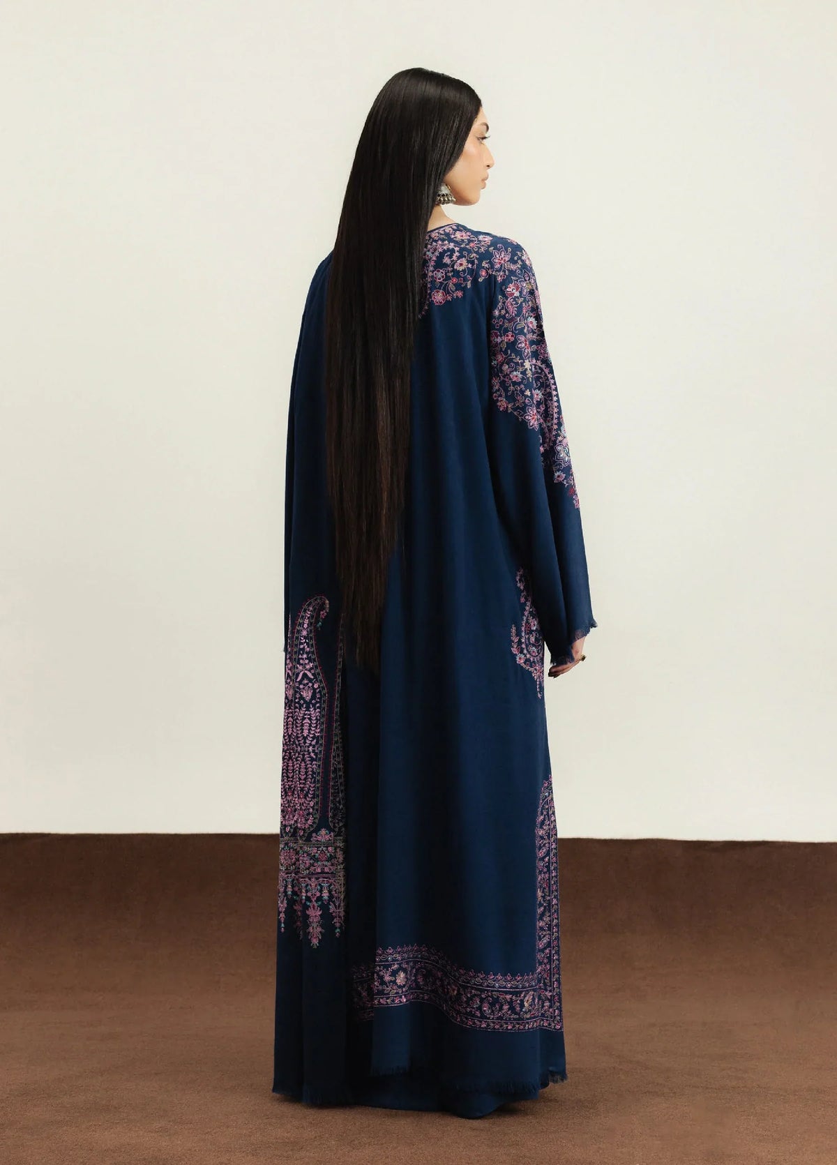Dhanak-3PC Embroidered Shirt with Dhanak Embroidered Shawl - 6396