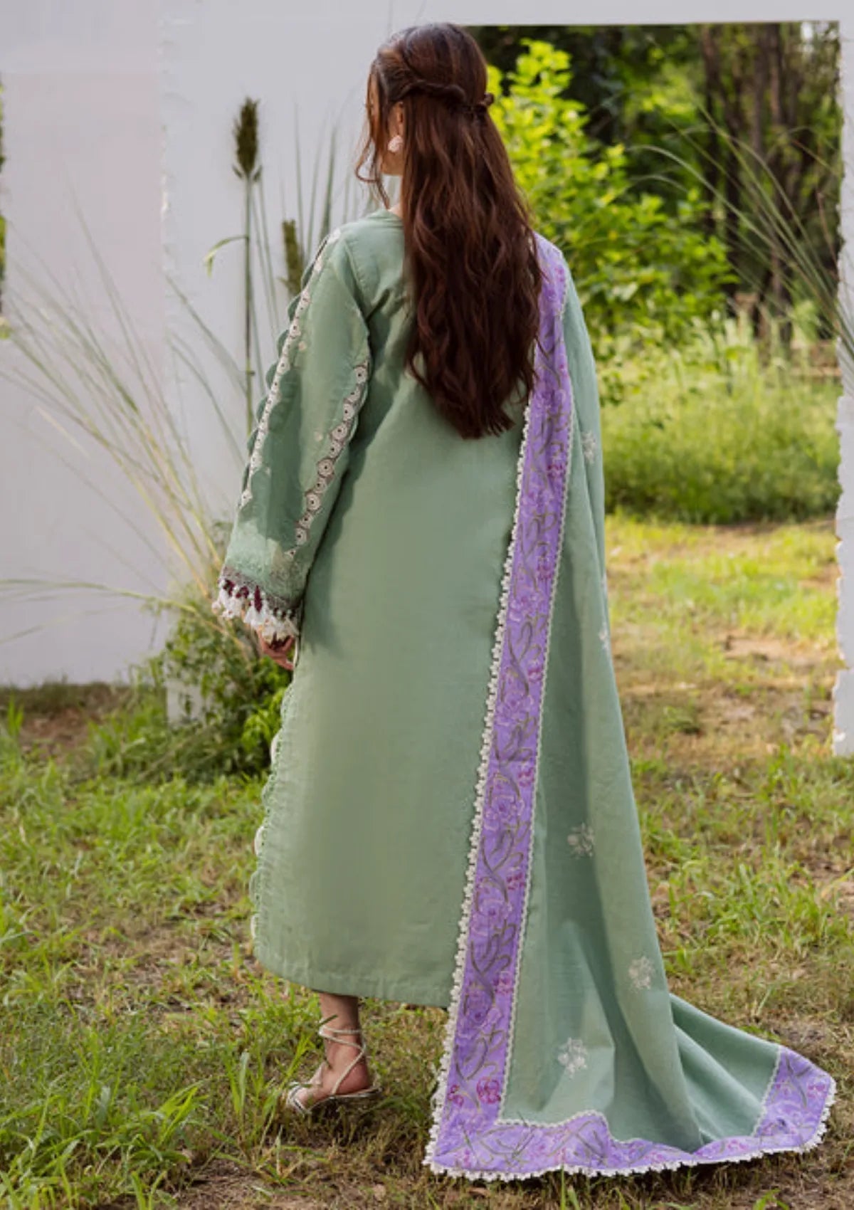 Lawn-3PC Embroidered With Khadi Net Embroidered Dupatta-5288