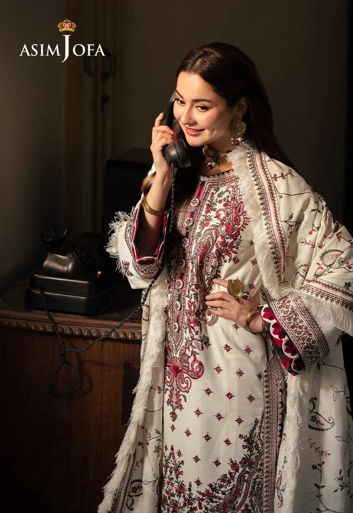 Dhanak-3PC  Embroidered Shirt with Digital Printed Shawl - 6051