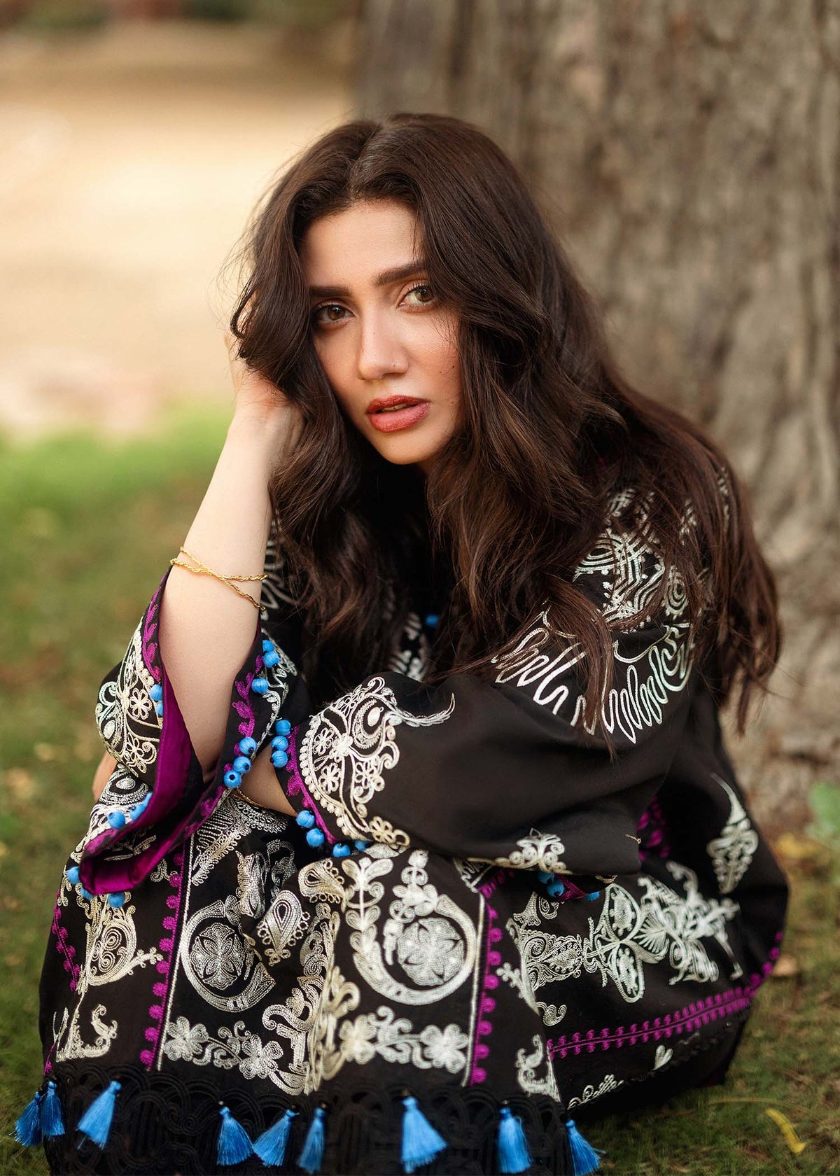 Dhanak-3PC Embroidered Shirt with Digital Printed Shawl-3253