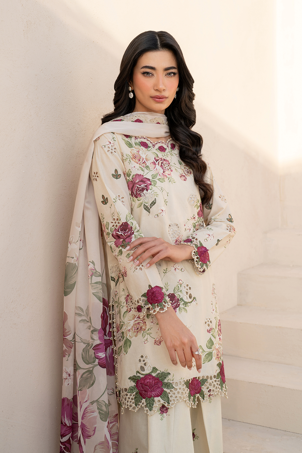 KHADDAR-3PC WITH KHADDAR PRINTED SHIRT & TROUSER-927