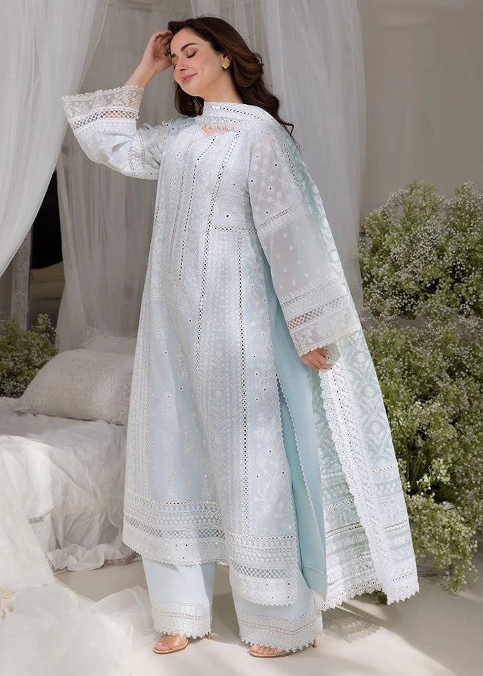 Lawn-3PC Embroidered Shirt with Digital Printed Chiffon Dupatta-5103