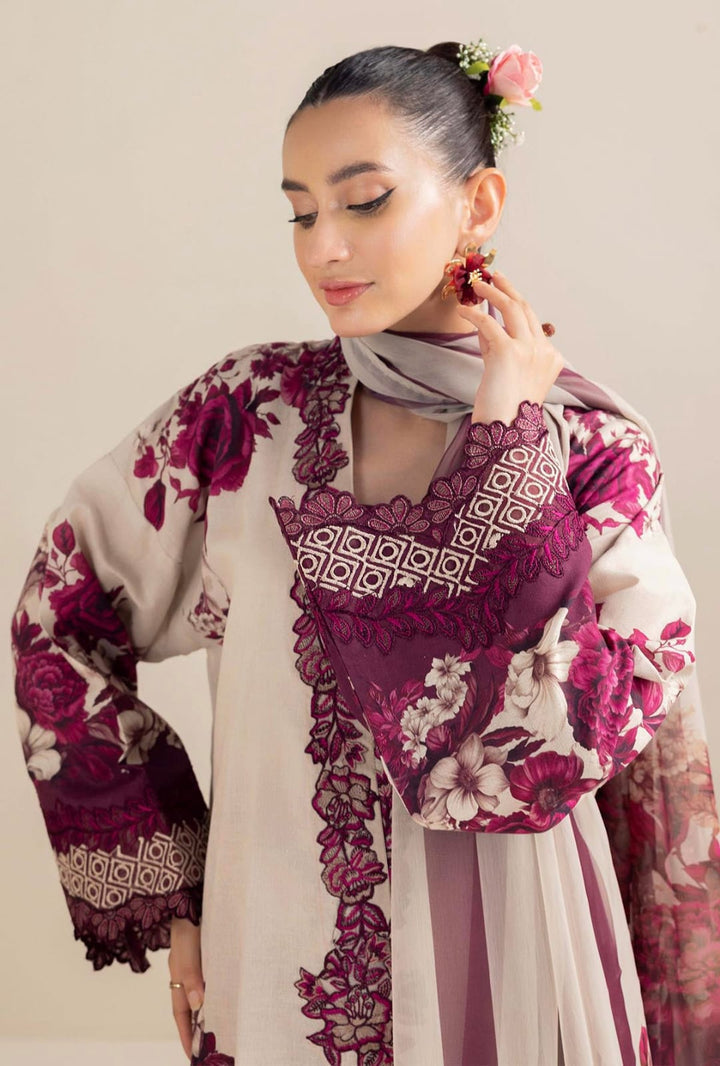 3PC KARANDI PRINTED SHIRT WITH KARANDI PRINTED DUAPTTA AND TROUSER -1706