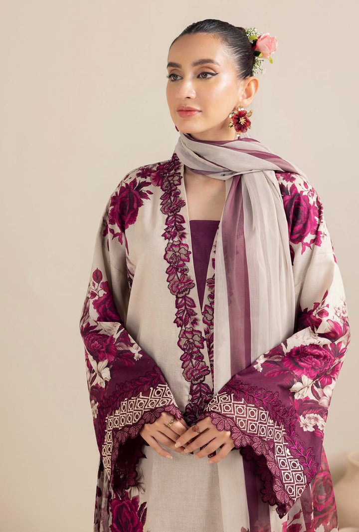 3PC KARANDI PRINTED SHIRT WITH KARANDI PRINTED DUAPTTA AND TROUSER -1706