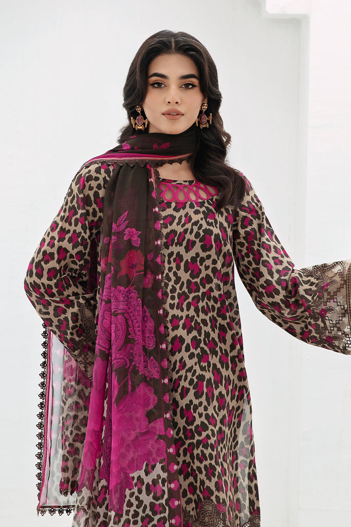 BAROQUE 3PC KARANDI PRINTED SHIRT WITH KARANDI PRINTED DUAPTTA AND TROUSER-1701