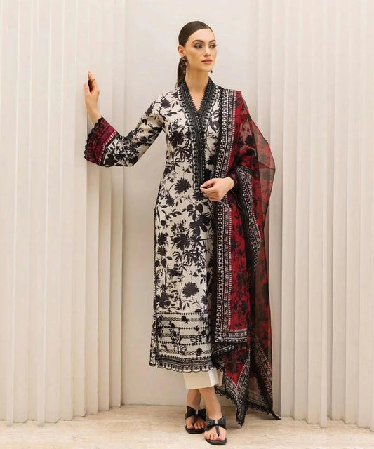 KARANDI 3PC PRINTED SHIRT WITH KARANDI PRINTED DUAPTTA-816