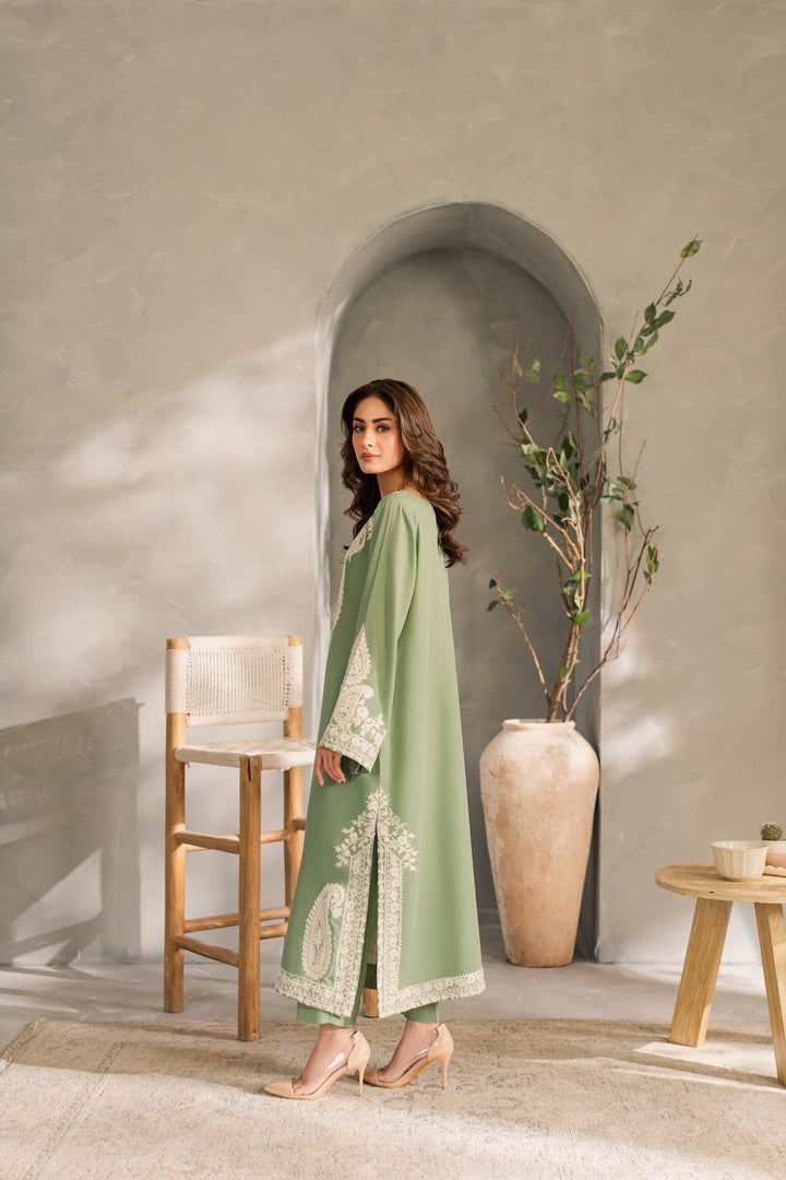 Lawn-3PC Embroidered With Chiffon Ready to Wear Dupatta-5221
