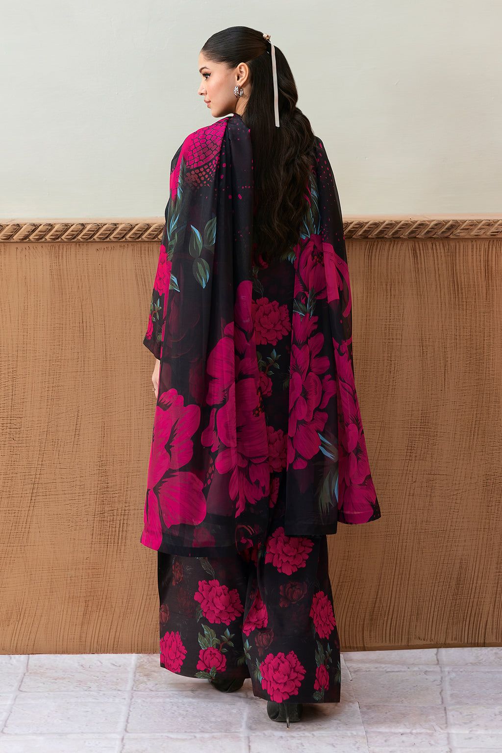 3PC KARANDI PRINTED SHIRT WITH KARANDI PRINTED DUAPTTA AND TROUSER -1711