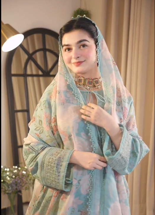 Dhanak-3PC Embroidered Shirt with Digital Printed Shawl - 6415
